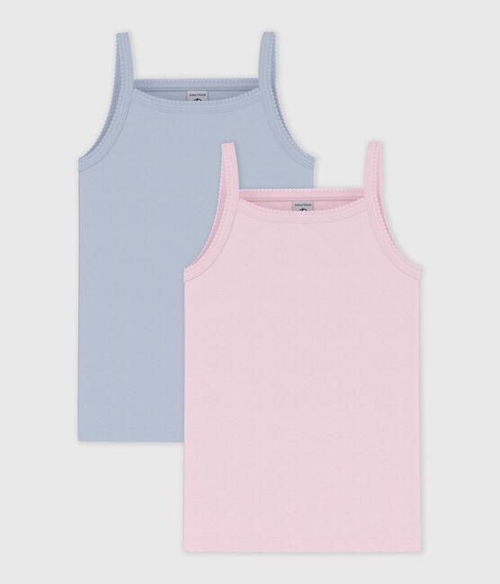 Pack of children's plain cotton tank tops variante 1
