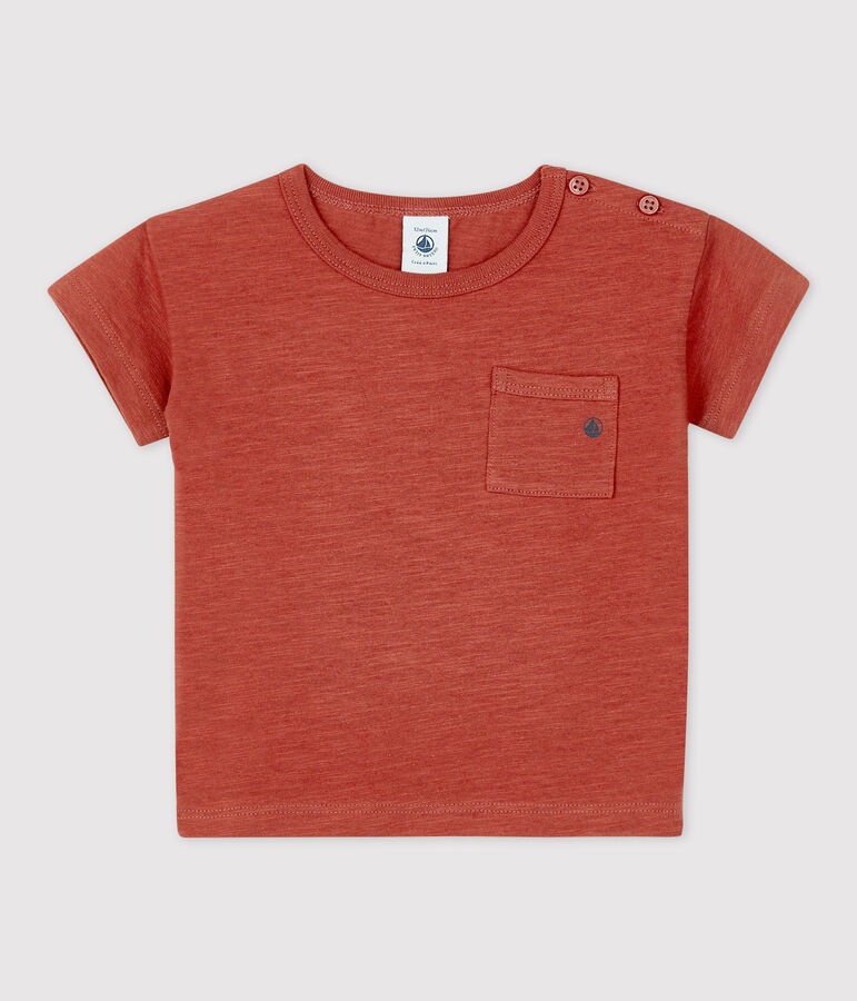 Babies' Plain Short-Sleeved Jersey T-Shirt brown