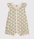 Babies' Short Floral Cotton Playsuit