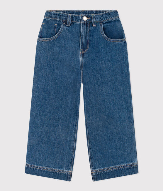 Baby Girls' Eco-Friendly Cotton Denim Trousers DENIM BLEU blue