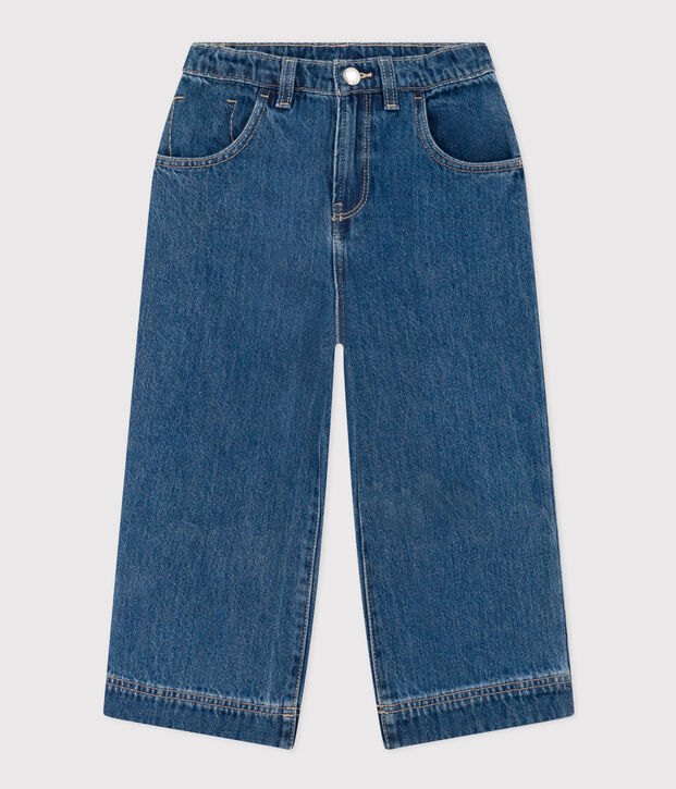 Baby Girls' Eco-Friendly Cotton Denim Trousers blue