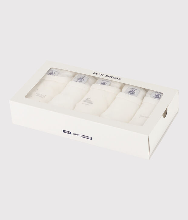 Short-Sleeved Cotton Rabbit Bodysuits - Pack of 5 multicolor