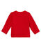 Baby girls' cardigan in quilted tube knit TERKUIT red