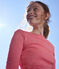 Women's ICONIC cotton round neck T-shirt CORRIDA red/MARSHMALLOW white