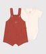 Babies' Slub Jersey Dungaree Set