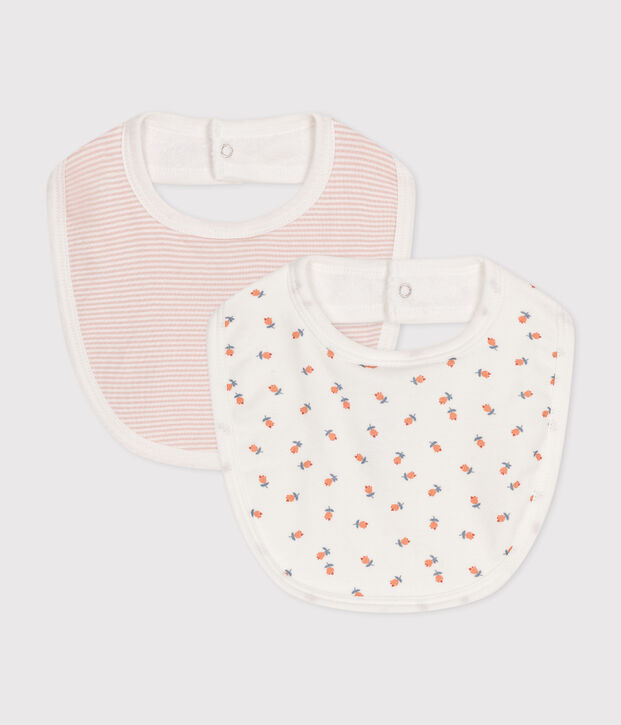 COTTON BABY BIBS - 2-PACK multicolor