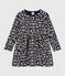 Girls' long-sleeved printed tube knit dress SMOKING blue/AVALANCHE