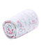 Baby girl's 120 x 60 fitted crib sheet ECUME white/MULTICO white