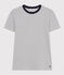 Women's Iconic Striped Cotton T-Shirt MARSHMALLOW white/SMOKING blue