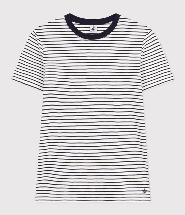 Women's Iconic Striped Cotton T-Shirt white/blue