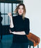 women's light cotton polo neck NOIR black