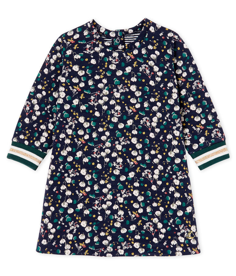 Baby Girls' Long-Sleeved Print Dress blue/multicolor