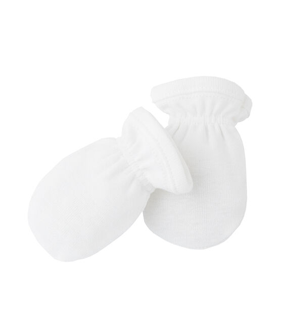 Anti-scratch baby mittens ECUME CN white