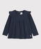 Babies' Cotton Blouse SMOKING blue/MARSHMALLOW white