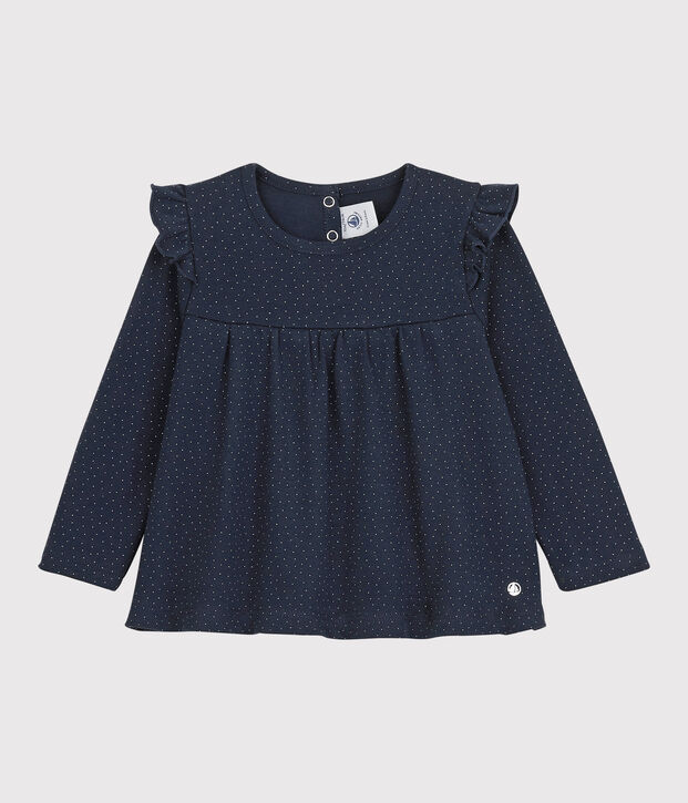 Babies' Cotton Blouse blue/white