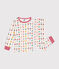 Children's Christmas print cotton pyjamas MARSHMALLOW white/MULTICO white