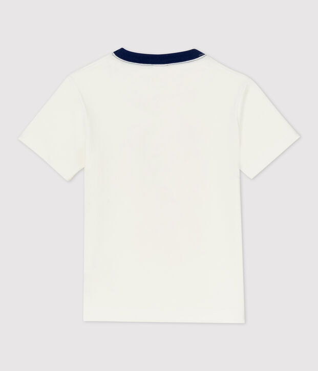 Boys' Short-Sleeved Cotton T-Shirt white