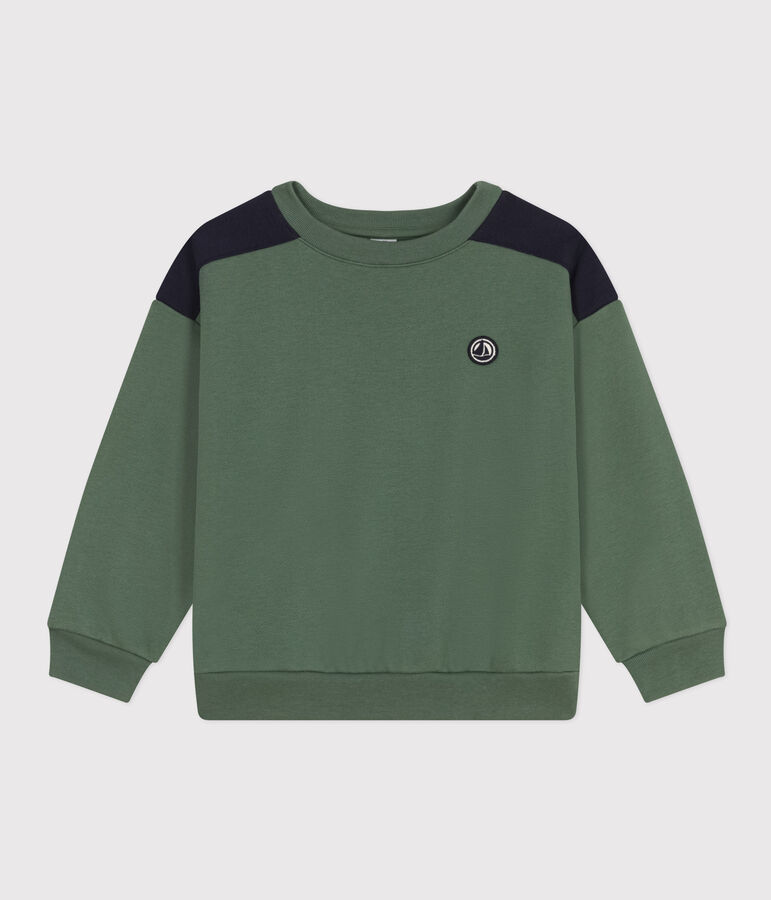 Boys' fleece sweatshirt green