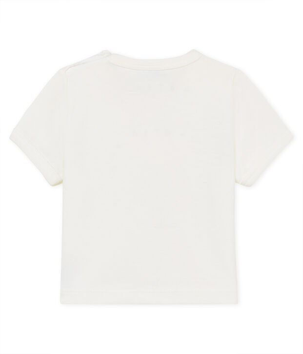 Baby boys' t-shirt with motif white