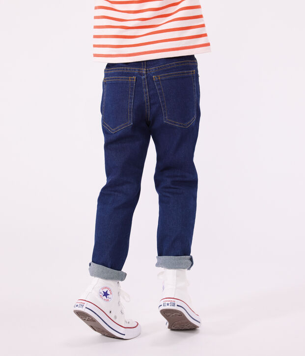 Girls' slim denim trousers blue