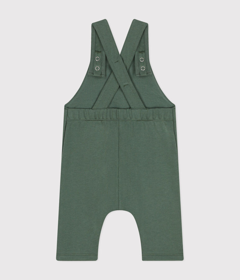 Babies' Long Fleece Dungarees green