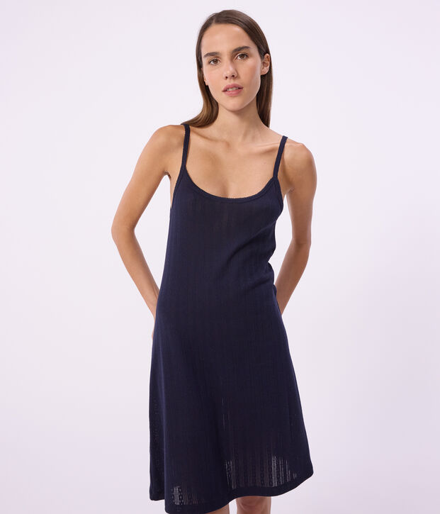 Women's openwork cotton nightdreaa SMOKING