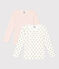 Girls' Flower Long-Sleeved Cotton T-Shirts - 2-Pack variante 1