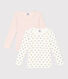 Girls' Flower Long-Sleeved Cotton T-Shirts - 2-Pack