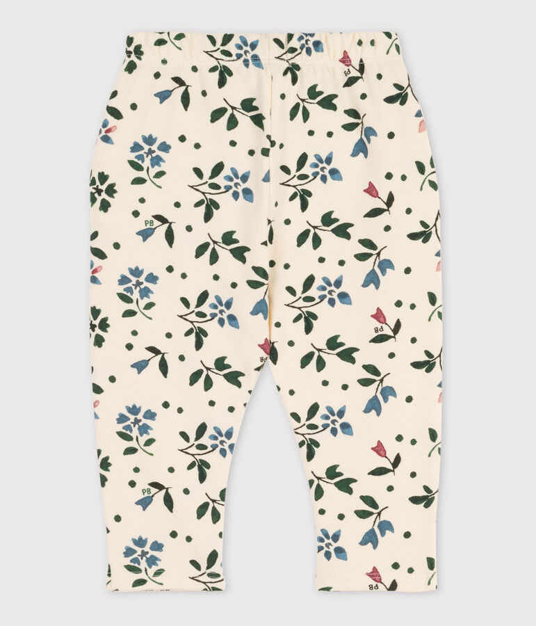 Babies' Print Fleece Trousers Ecru/multicolor
