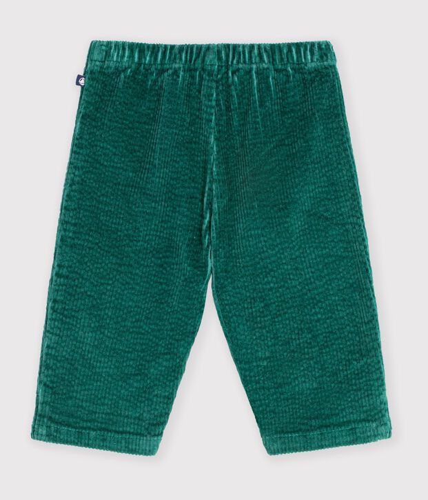 Babies' plain corduroy trousers green
