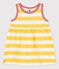 Babies' Sleeveless Striped Jersey Dress ORGE yellow/MARSHMALLOW white