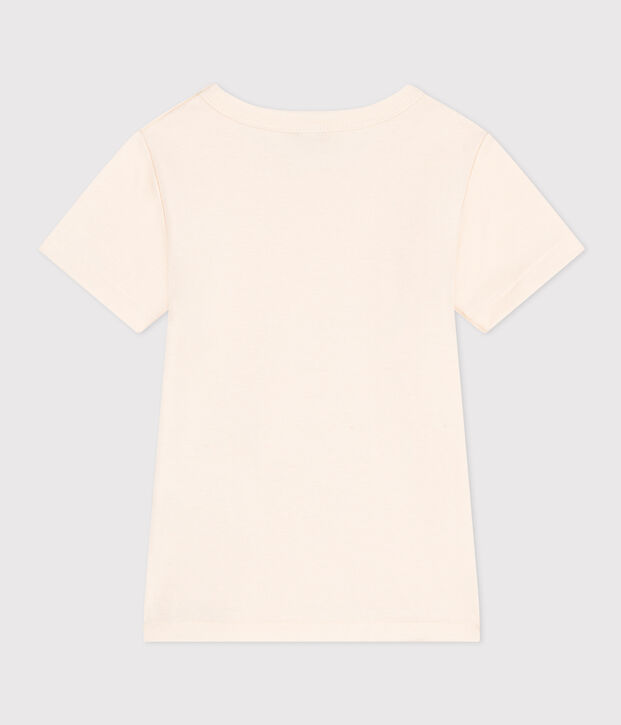 Short-sleeved cotton T-shirt Ecru