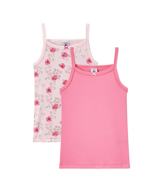 Set of 2 girls' camisoles LOT white