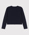 Women's Thick Cotton Poppered Cardigan SMOKING blue