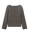 Girl's Long-sleeved Sailor Top SMOKING blue/BRINDILLE BRILLANT brown