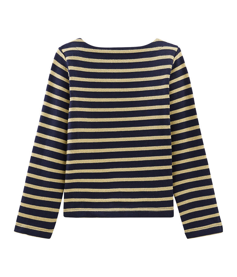 Girl's Long-sleeved Sailor Top blue/brown