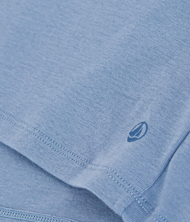 Women's Iconic Plain Cotton V-neck T-Shirt blue