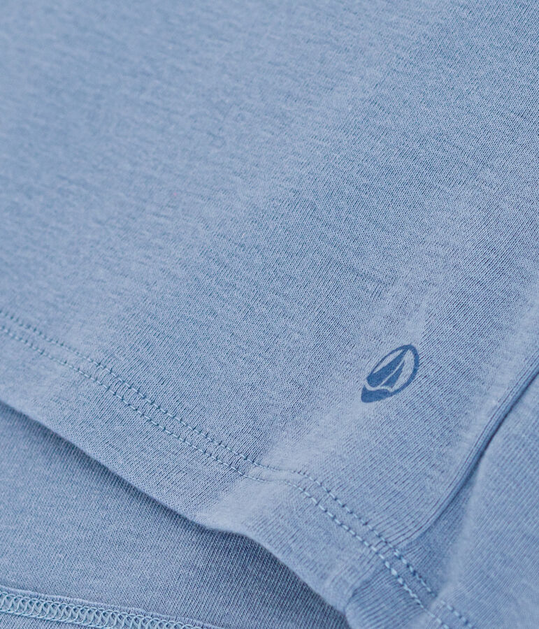 Women's Iconic Plain Cotton V-neck T-Shirt blue