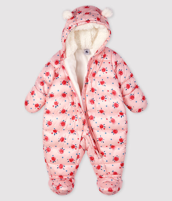 Baby's unisex snowsuit MINOIS pink/MULTICO white
