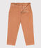 Girl's straight fit trousers in soft velvet SIENNA pink