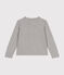 Girls' fleece cardigan CHATON CHINE grey