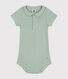 Babies' Short-Sleeved Cotton Bodysuit with Peter Pan Collar