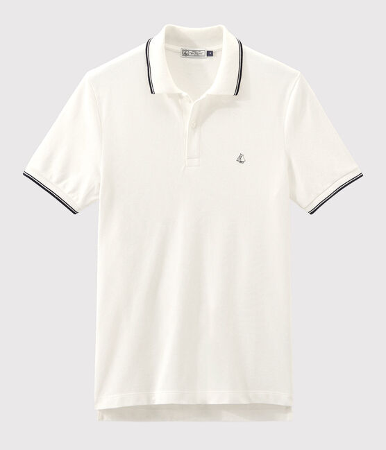 Men's polo shirt MARSHMALLOW white