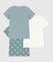 Pack of children's short-sleeved heart-print cotton T-shirts variante 1