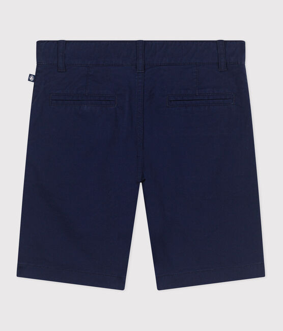 Children's Bermuda shorts in plain cotton MEDIEVAL blue