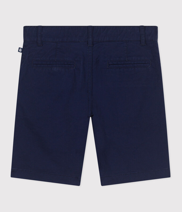 Children's Bermuda shorts in plain cotton blue