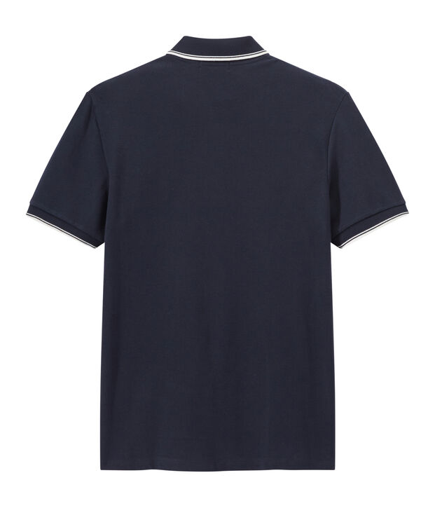 Men's short-sleeved polo shirt blue