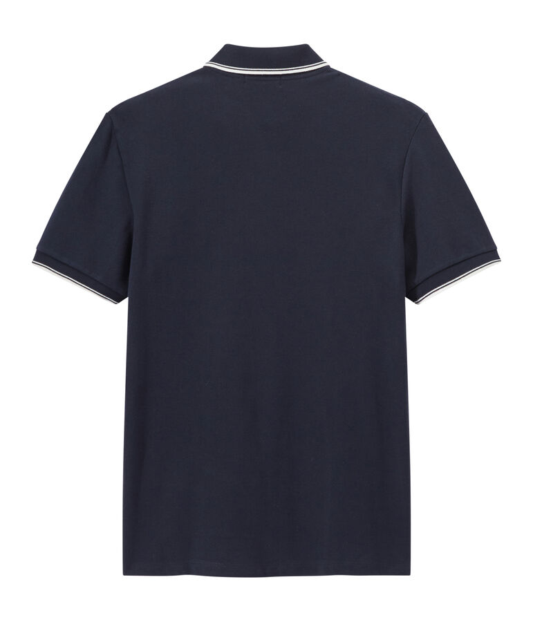 Men's short-sleeved polo shirt blue
