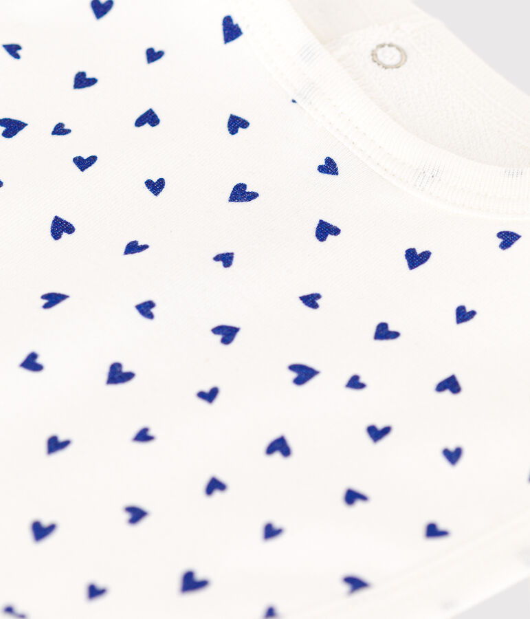 Cotton bib white/blue