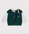 Two-tone cotton baby teddy green/beige